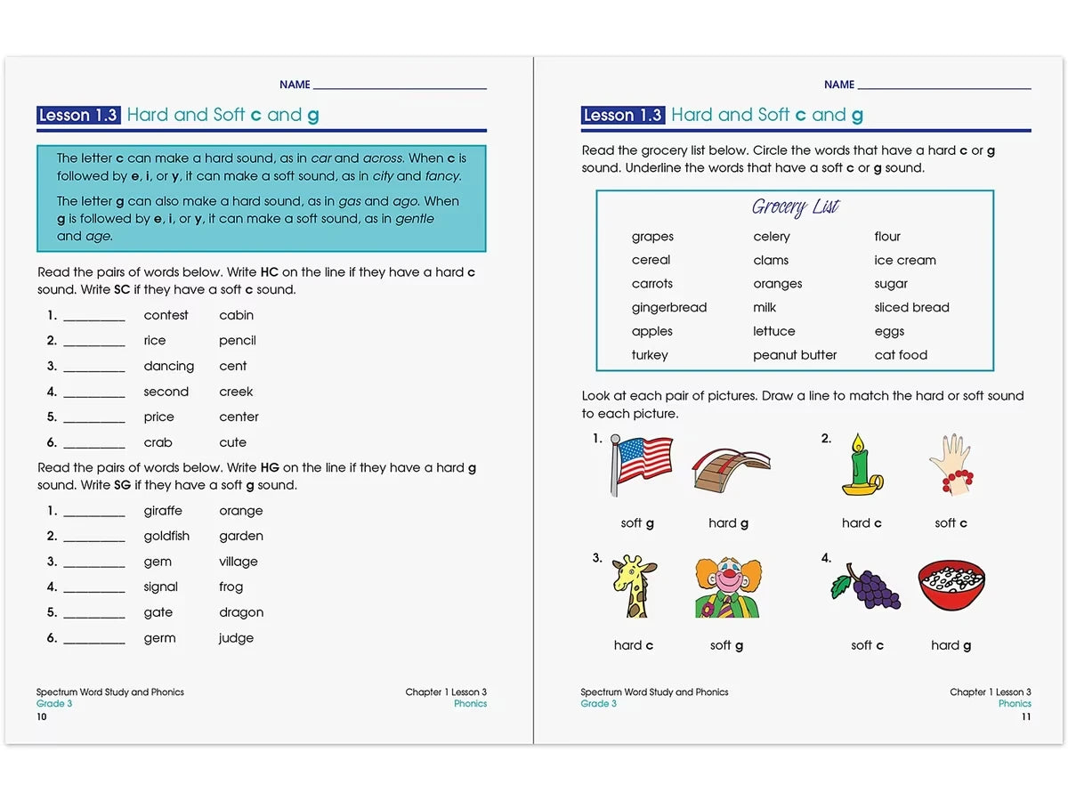 Spectrum® Phonics Workbook - Gr. 3 - US 3029