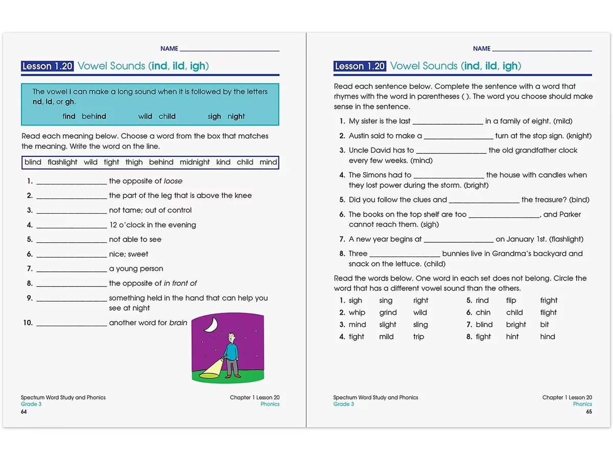 Spectrum® Phonics Workbook - Gr. 3 - US 3029