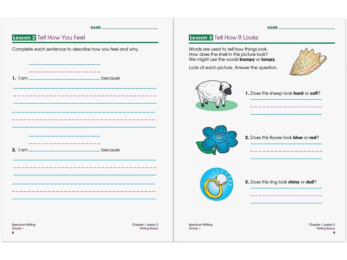 Spectrum® Writing Workbook - Gr. 1 - US 3025