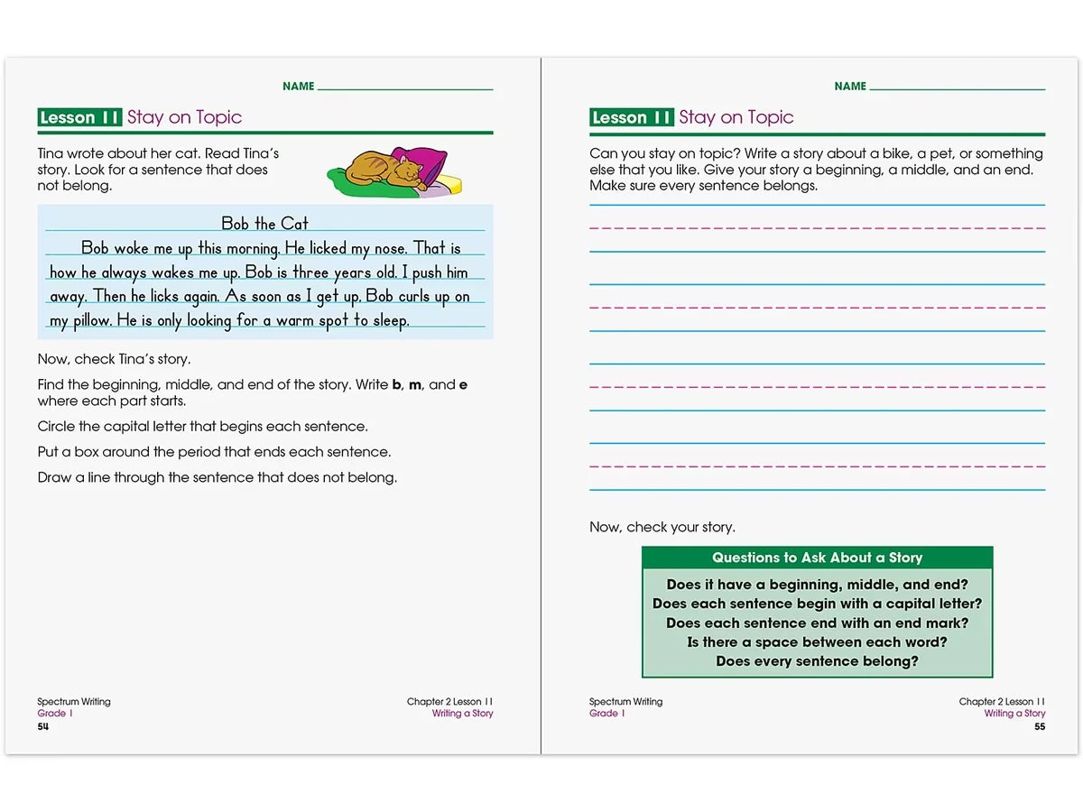 Spectrum® Writing Workbook - Gr. 1 - US 3025