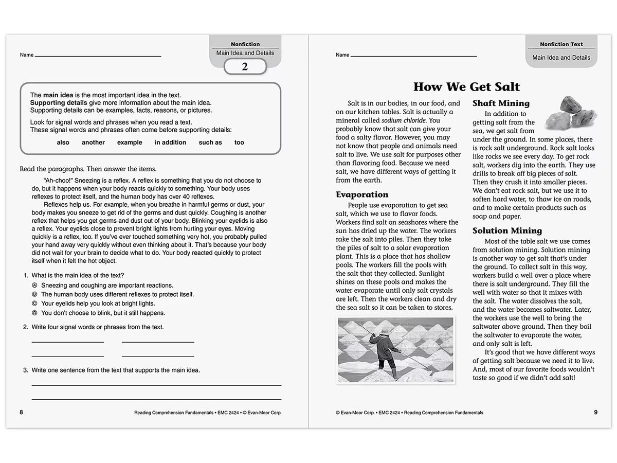 Reading Comprehension Fundamentals Workbook - Gr. 4 - US 4931