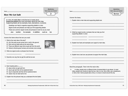 Reading Comprehension Fundamentals Workbook - Gr. 4 - US 4931