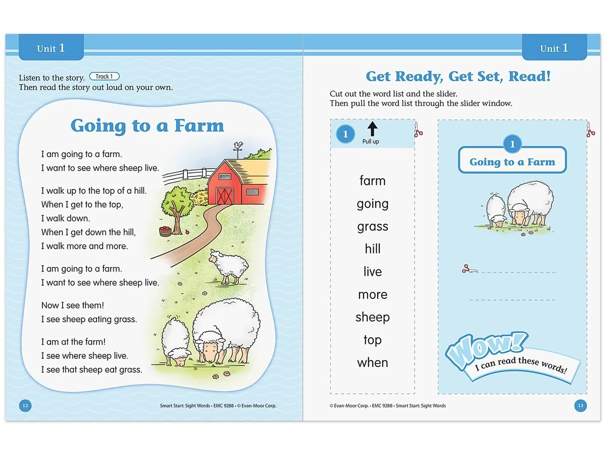 Sight-Words Smart Start Workbook - Kindergarten - US 1673