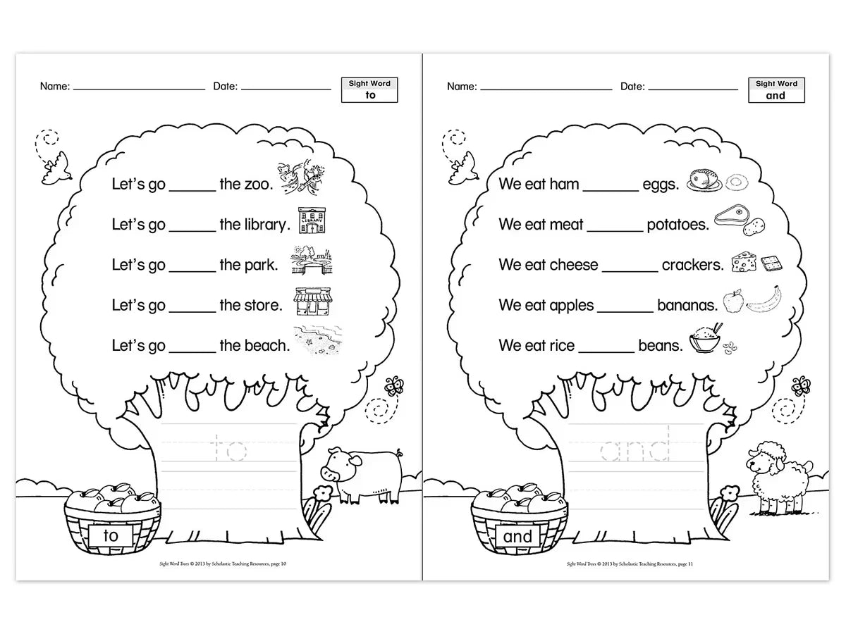 Sight-Word Trees Workbook - US 9535