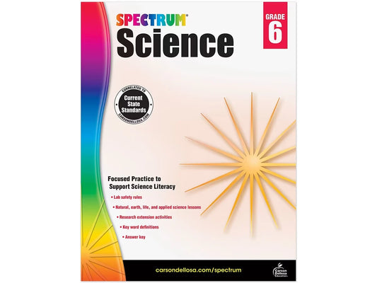 Spectrum® Science Workbook - Gr. 6 - US 7672
