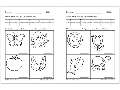 Math Practice for Beginners Workbook - US 3436
