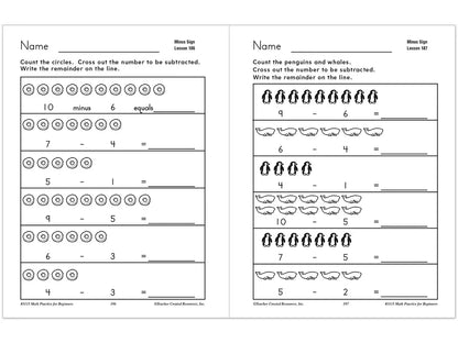Math Practice for Beginners Workbook - US 3436