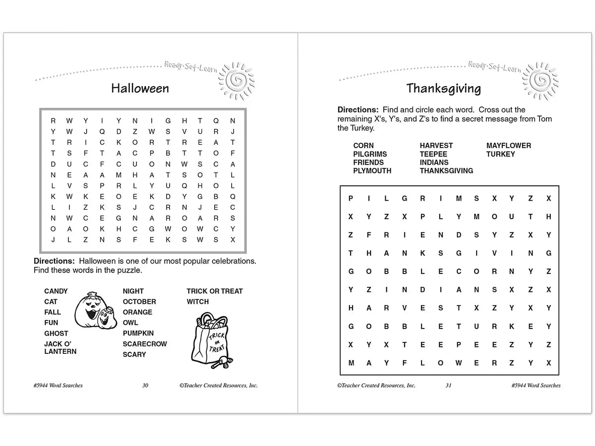 Word Searches Workbook - Gr. 2 - US 8397