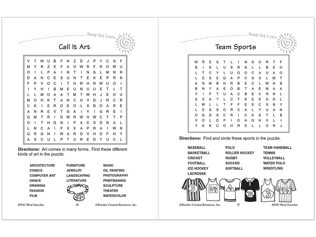 Word Searches Workbook - Gr. 1 - US 5086