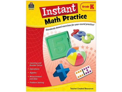 Instant Math Practice Workbook - Kindergarten - US 1861