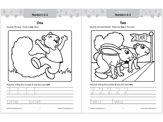 Instant Math Practice Workbook - Kindergarten - US 1861