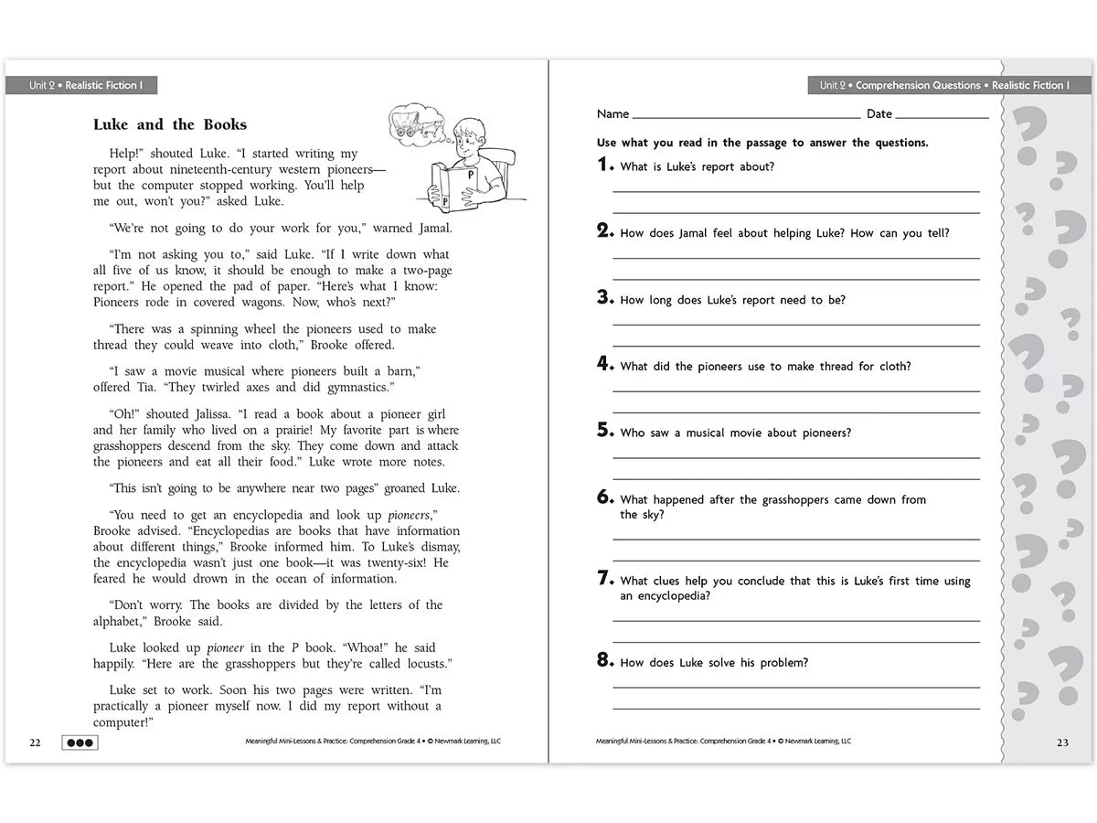 Comprehension Workbook - Gr. 4 - US 1706