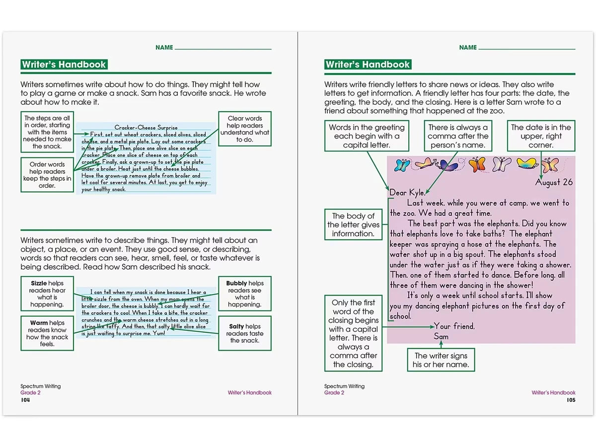 Spectrum® Writing Workbook - Gr. 2 - US 9060