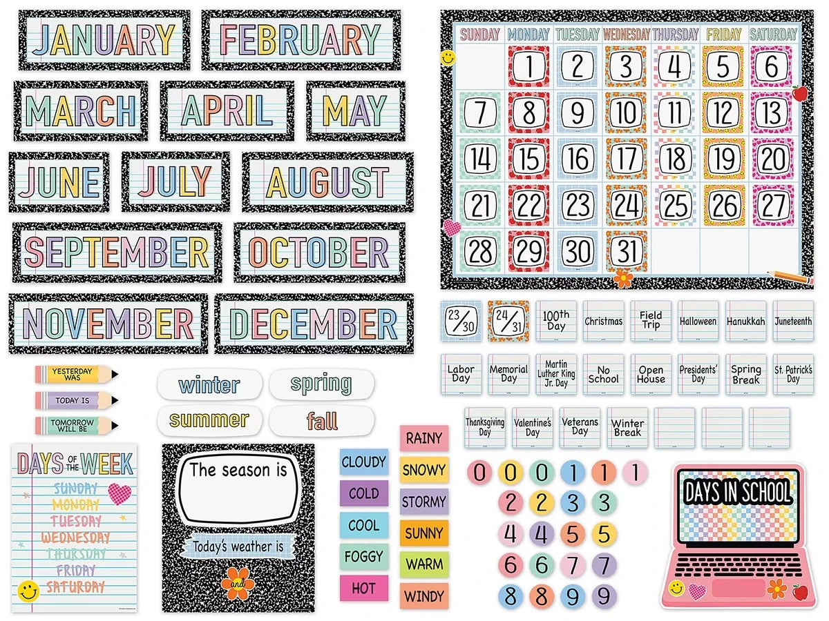 Cool for School Calendar Bulletin Board Set - US 9194