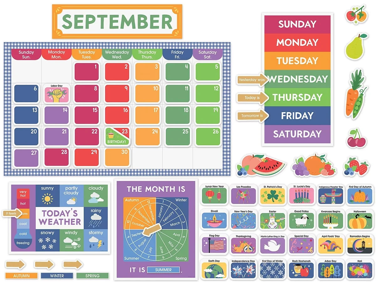Farmers Market Calendar Bulletin Board Set - US 1032