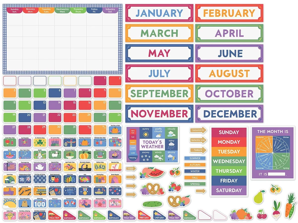 Farmers Market Calendar Bulletin Board Set - US 1032
