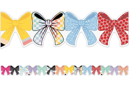 Cool for School Bows Border - US 4066