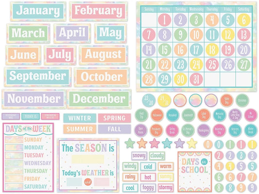 Pastel Pop Calendar Bulletin Board Set - US 7442