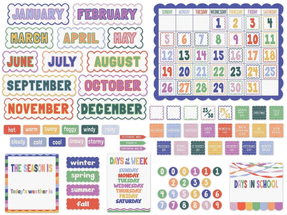 Color Crush Calendar Bulletin Board Set - US 9341