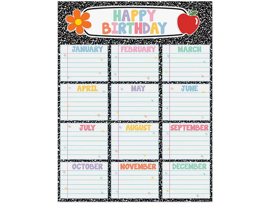 Cool for School Birthday Chart - US 9978