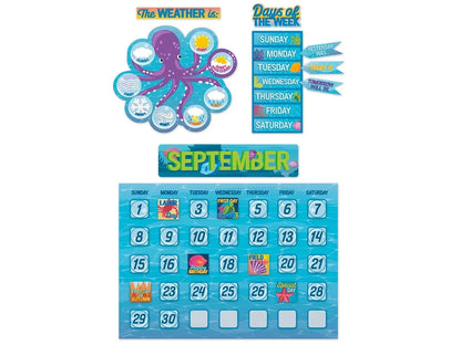 Seas the Day Calendar Bulletin Board Set - US 6610