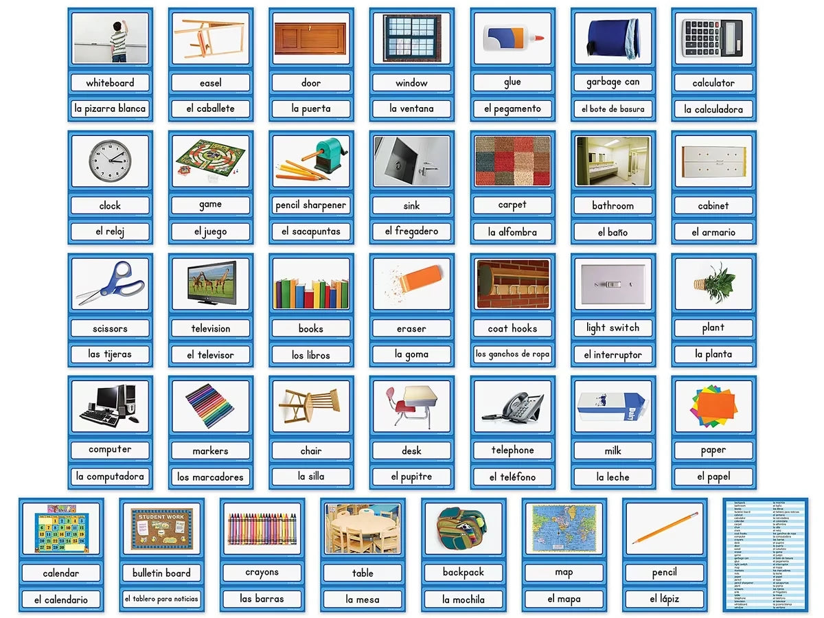 Spanish and English Classroom Labels - US 2265