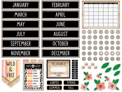 Simply Safari Calendar Bulletin Board Set - US 8592