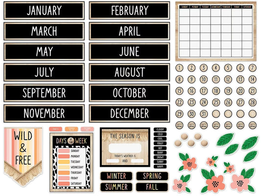 Simply Safari Calendar Bulletin Board Set - US 8592