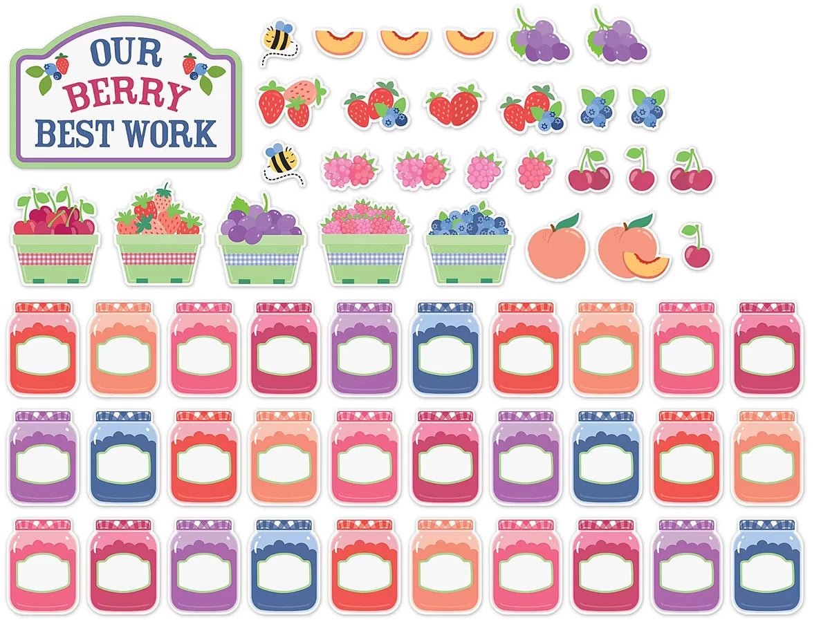 Farmers Market Berry Best Bulletin Board Set - US 9996