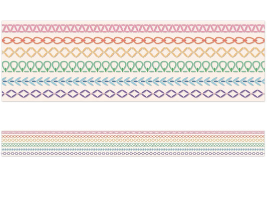 Crafty and Cool Rainbow Stitched Border - US 7479