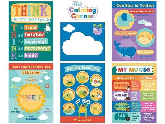 Social-Emotional Calming Strategies Bulletin Board Set - US 3847