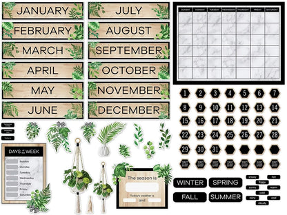 Simply Boho Calendar Bulletin Board Set - US 6401