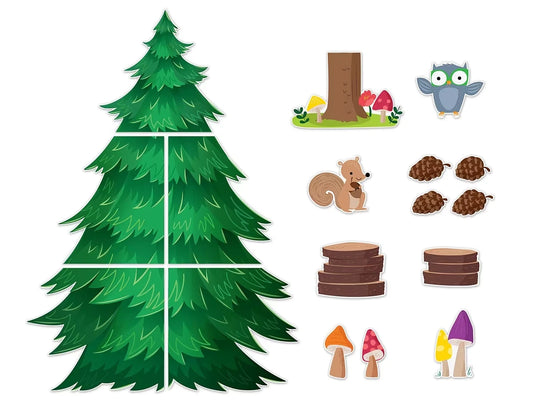 Woodland Friends Pine Tree Bulletin Board Set - US 1756