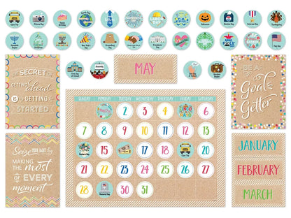 Krafty Pop! Calendar Bulletin Board Set - US 9922