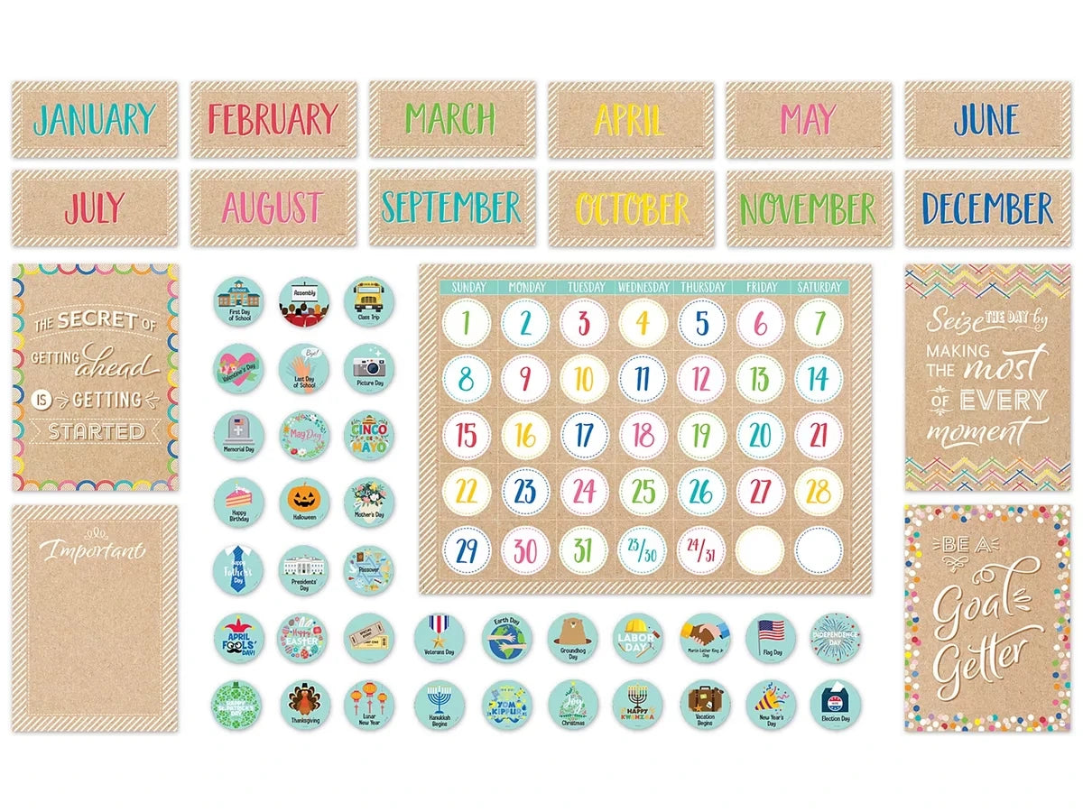 Krafty Pop! Calendar Bulletin Board Set - US 9922