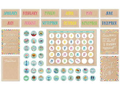 Krafty Pop! Calendar Bulletin Board Set - US 9922