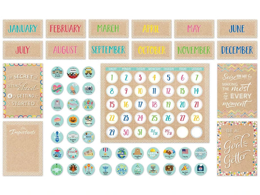 Krafty Pop! Calendar Bulletin Board Set - US 9922