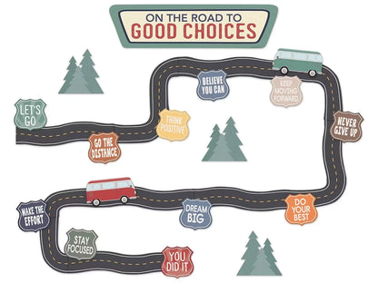 Moving Mountains on the Road to Good Choices Bulletin Board Set - US 1638