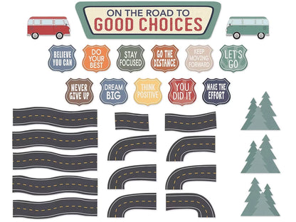 Moving Mountains on the Road to Good Choices Bulletin Board Set - US 1638