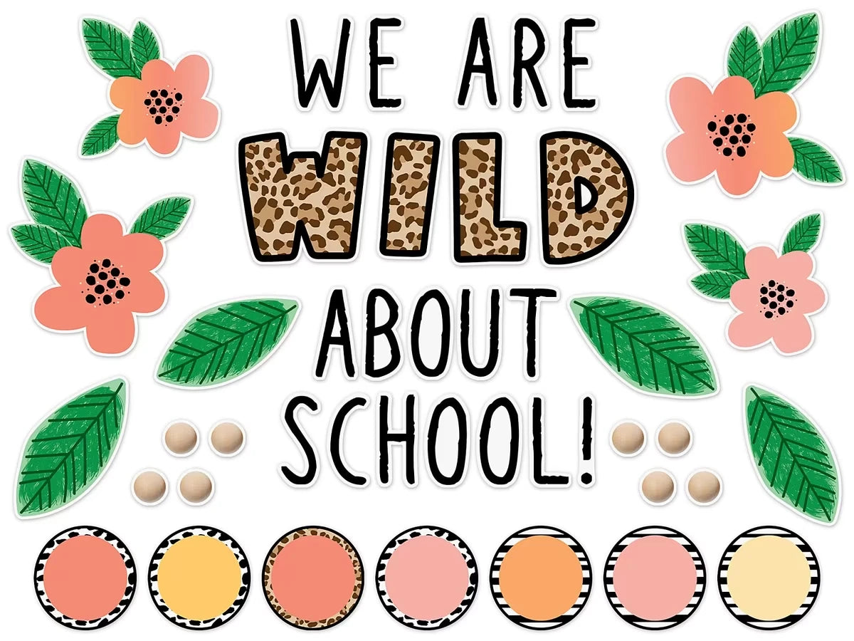 Simply Safari Wild About School Bulletin Board Set - US 8888