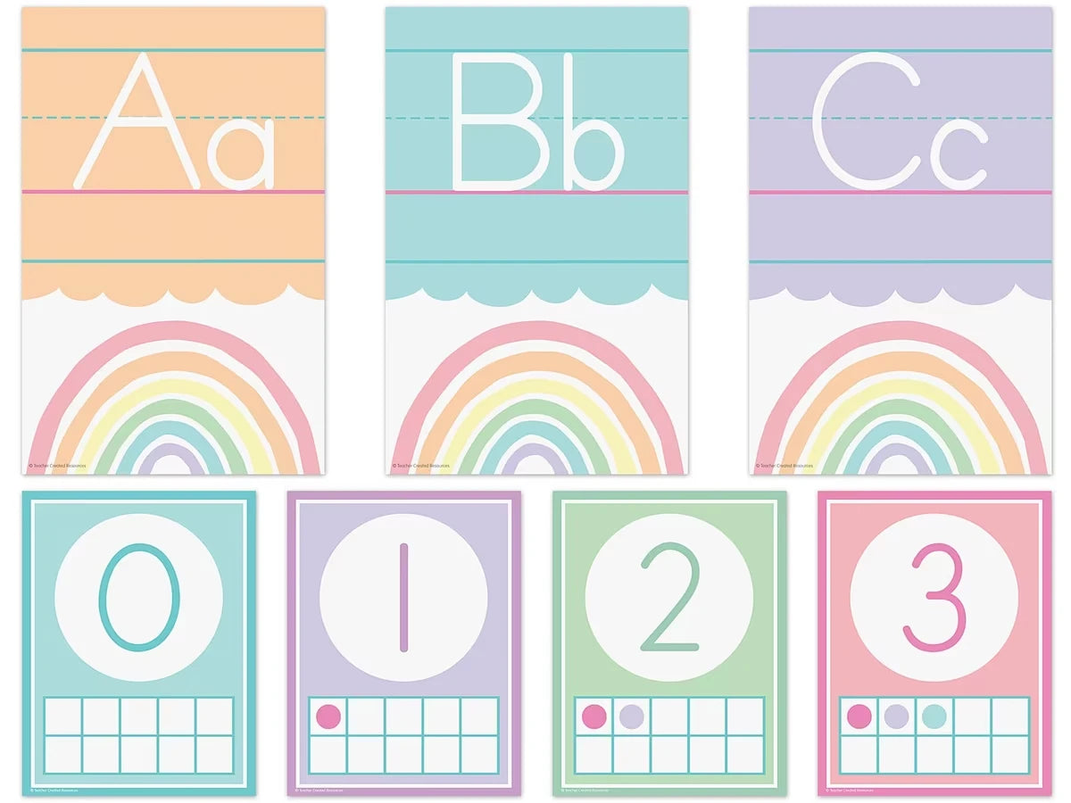 Pastel Pop Alphabet Card Bulletin Board Set - US 1984
