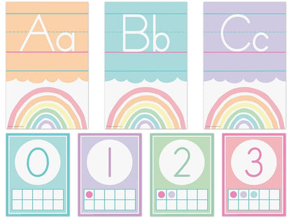 Pastel Pop Alphabet Card Bulletin Board Set - US 1984