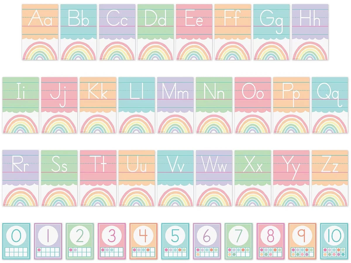 Pastel Pop Alphabet Card Bulletin Board Set - US 1984