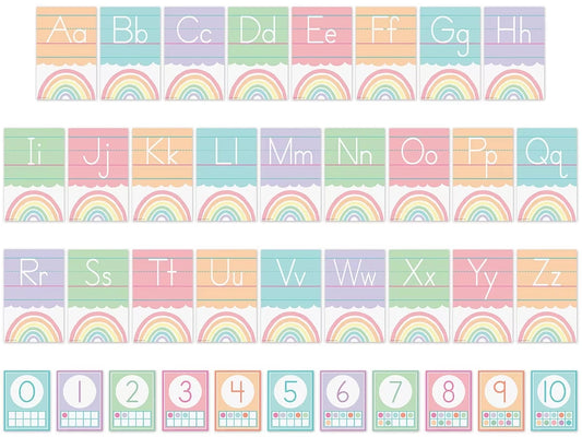 Pastel Pop Alphabet Card Bulletin Board Set - US 1984