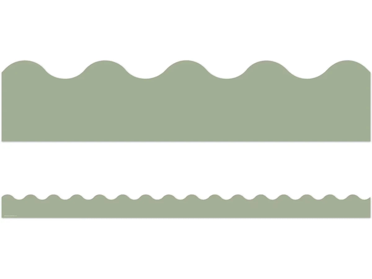 Classroom Cottage Sage Scalloped Border - US 3757