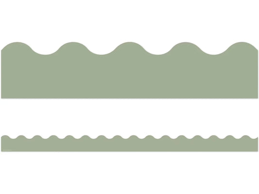 Classroom Cottage Sage Scalloped Border - US 3757