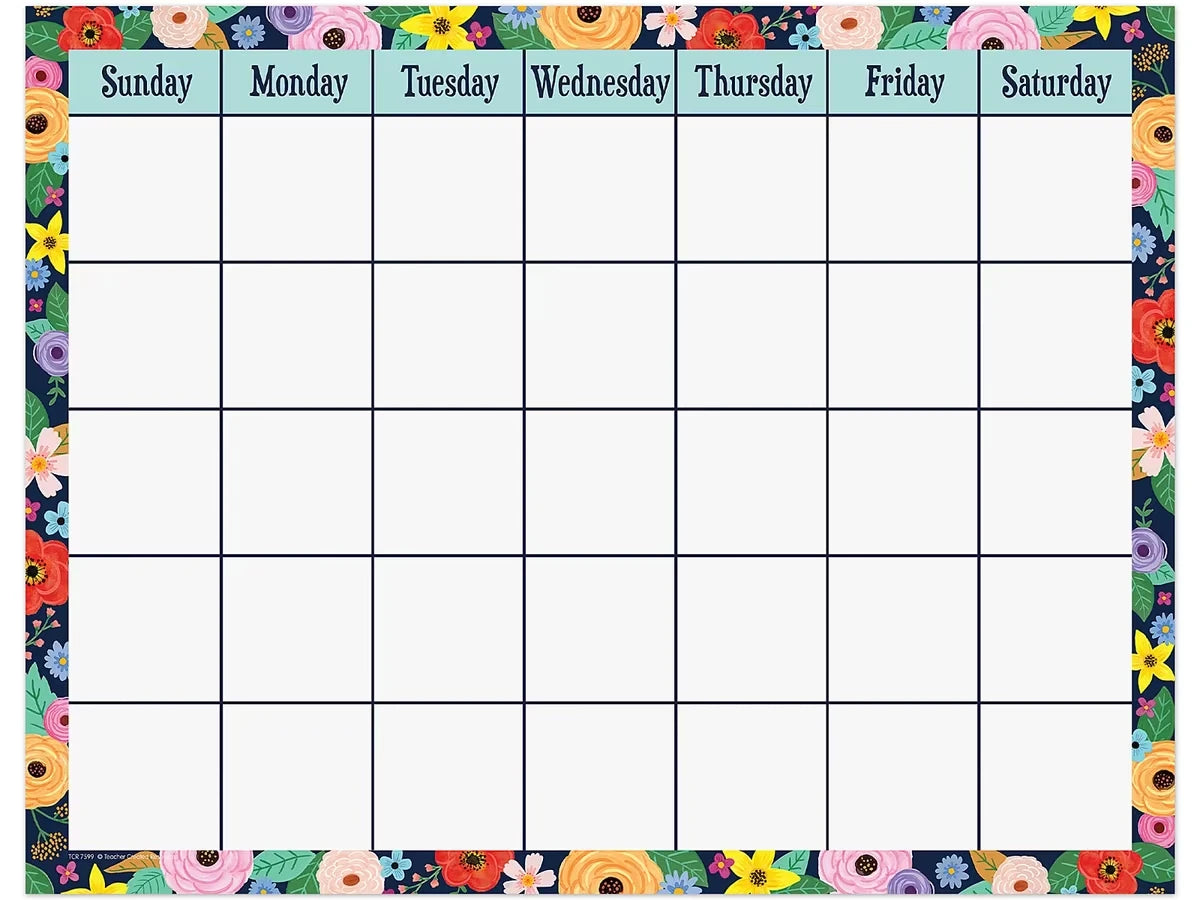 Wildflowers Classroom Calendar - US 3645