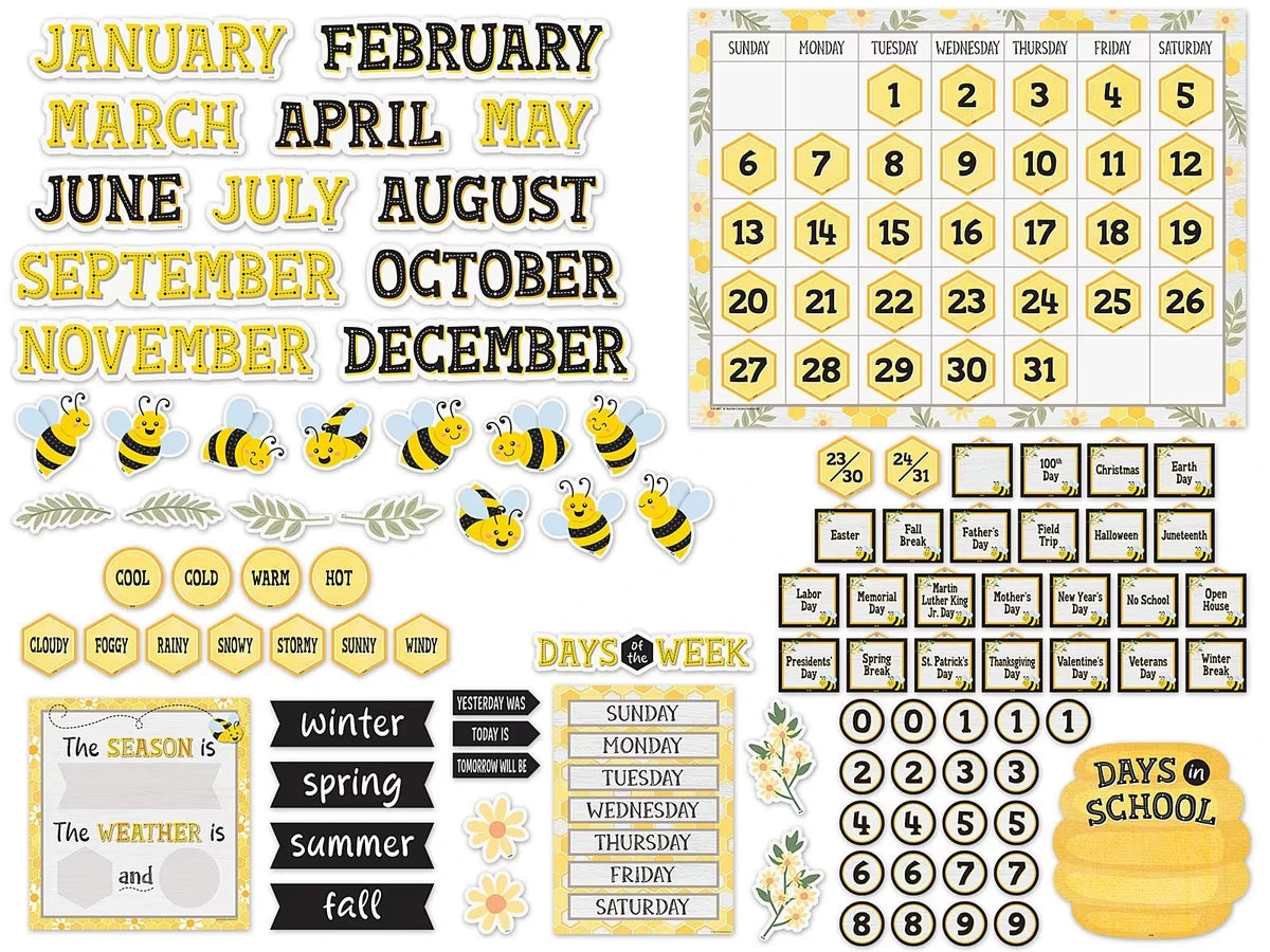Buzzing Bees Calendar Bulletin Board Set - US 3550