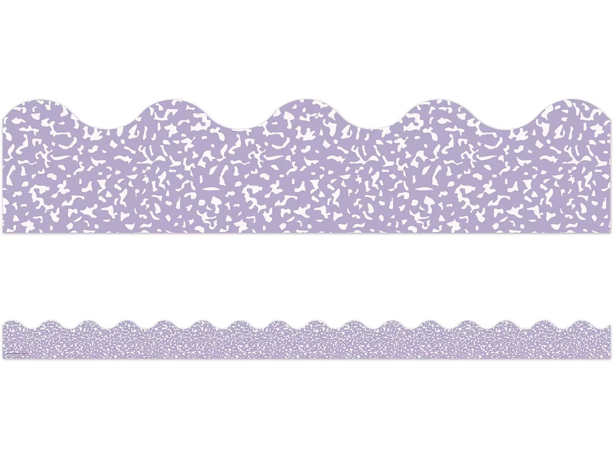 Cool for School Purple Scalloped Border - US 6418