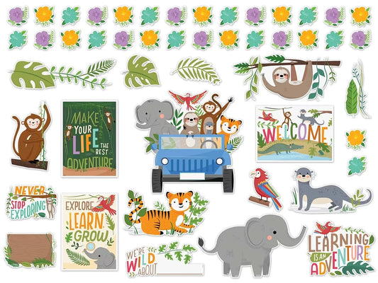 Jungle Friends Motivational Bulletin Board Set - US 8860